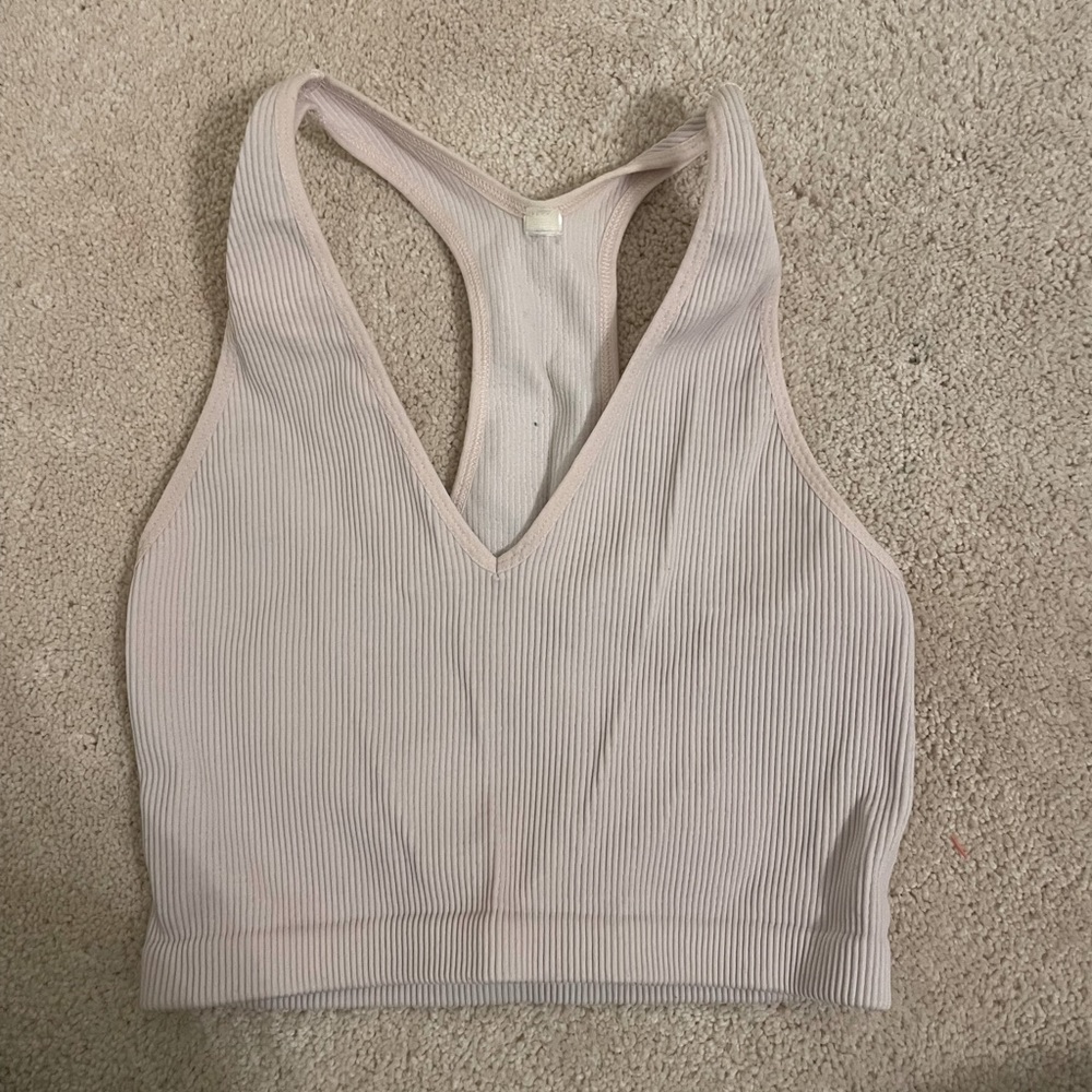 Light pink cropped tank top